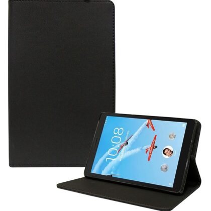 TGK Executive Leather Flip Cover with Silicone Back Case for Lenovo Tab E7 Tb-7104I Tablet 7 inch – Black
