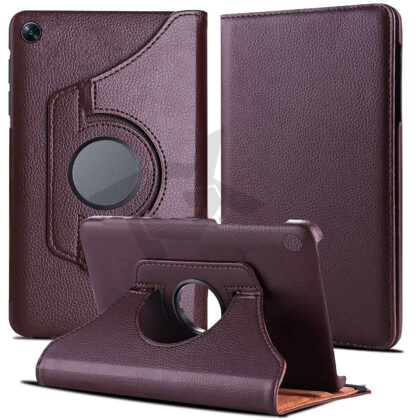 TGK 360 Degree Rotating Leather Smart Rotary Swivel Stand Case Cover for Oppo Pad Air 10.36 inch Tab (Brown)