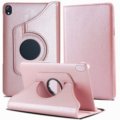 TGK 360 Degree Rotating Leather Smart Rotary Swivel Stand Case Cover for Lenovo Tab K10 FHD 10.3″ Tablet TB-X6C6F / TB-X6C6X / TB-X6C6NBF (Rose Gold)