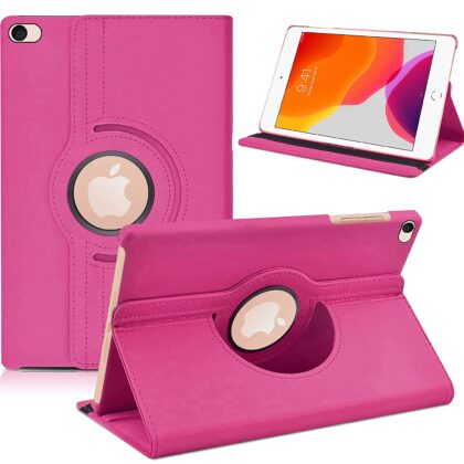 TGK 360 Degree Rotating Leather Auto Sleep Wake Function Smart Stand Case for iPad Mini 5 Case 7.9″ 2019 [iPad Mini 5th Gen] Model – A2133 A2124 A2125 A2126 – Pink