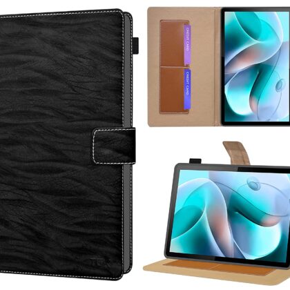 TGK Pattern Multi Protective Leather Case with Viewing Stand and Card Slots Flip Cover for Motorola Tab G70 | Moto G70 LTE Tablet 11 Inch (Pattern 1)