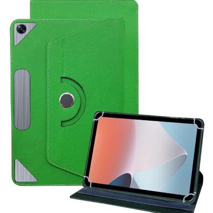 TGK Universal 360 Degree Rotating Leather Rotary Swivel Stand Case Cover for Oppo Pad Air 10.36 inch Tab (Green)