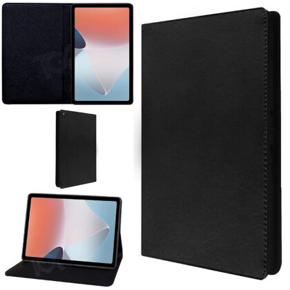 TGK Leather Soft TPU Back Flip Stand Case Cover for Oppo Pad Air 10.36 inch Tab with Precise Cutouts (Black)