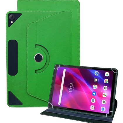 TGK Universal 360 Degree Rotating Leather Rotary Swivel Stand Case for Lenovo Tab K10 Cover FHD 10.3 inch Tablet (Green)
