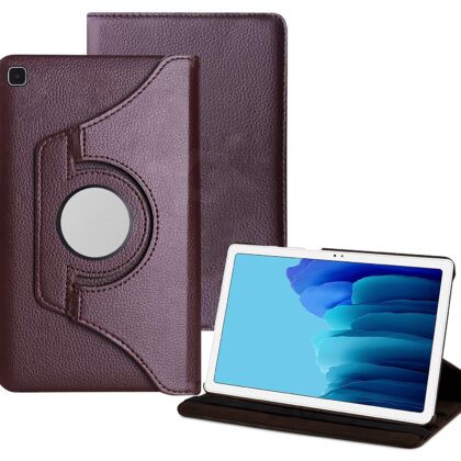 TGK 360 Degree Rotating Leather Stand Case Cover for Samsung Galaxy Tab A7 10.4 inch Cover [SM-T500/T505/T507] 2020 (Brown)