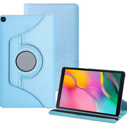 TGK 360 Degree Rotating Leather Stand Case Cover for Samsung Galaxy Tab A 10.1 Cover Model SM-T510 (Wi-Fi) SM-T515 (LTE) SM-T517 2019 Release – Sky Blue