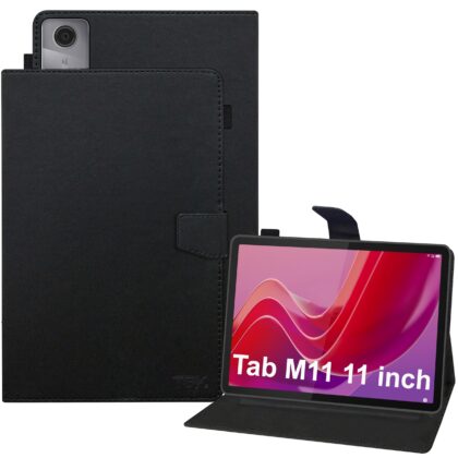 TGK Flip Cover for Lenovo Tab M11 11 inch (Black, Dual Protection, Pack of: 1)