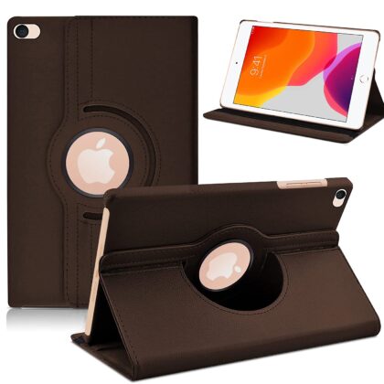 TGK 360 Degree Rotating Leather Auto Sleep Wake Function Smart Stand Case for iPad Mini 5 Case 7.9″ 2019 [iPad Mini 5th Gen] Model – A2133 A2124 A2125 A2126 – Brown