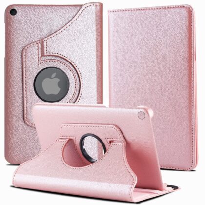 TGK 360 Degree Rotating Leather Smart Rotary Swivel Stand Case Cover for Apple iPad 10.2 Cover iPad 9th Generation Cover 2021 8th Gen 2020 7th Gen 2019 Generation Case (Rose Gold)