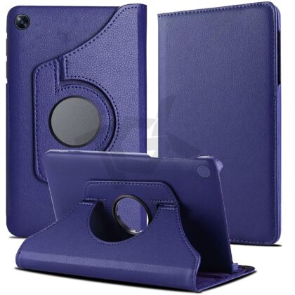TGK 360 Degree Rotating Leather Smart Rotary Swivel Stand Case Cover for Oppo Pad Air 10.36 inch Tab (Dark Blue)