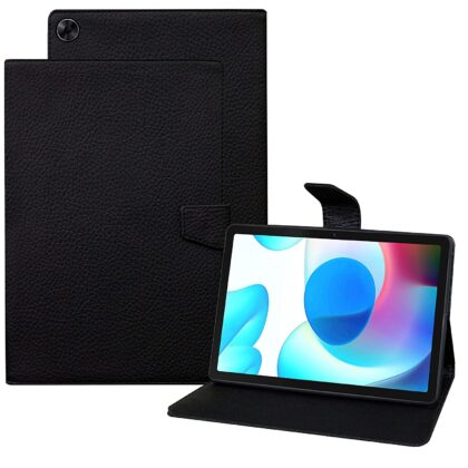 TGK Texture Leather Flip Case Cover for Realme Pad 10.4 inch, Black