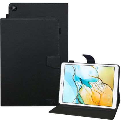 TGK Leather Flip Stand Case Cover for Honor Pad 5 8 inch Tablet [Release, 2019, July] with Stylus Holder, Black