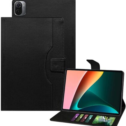 TGK Multi-Angle with Viewing Stand Leather Flip Case Cover for Xiaomi Mi Pad 5 Cover 11 inch Tablet (Black)