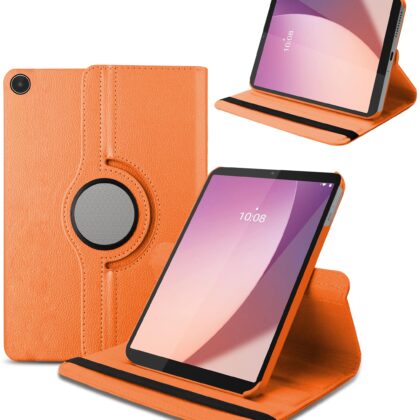 TGK Flip Cover for Lenovo Tab M8 4th Gen 8 Inch 2023 TB-300FU TB-300XU (Orange, Dual Protection, Pack of: 1)