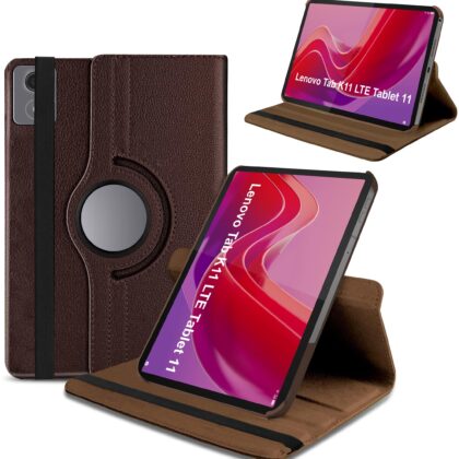 TGK Flip Cover for Lenovo Tab K11 11 Inch (Brown, Dual Protection, Pack of: 1)