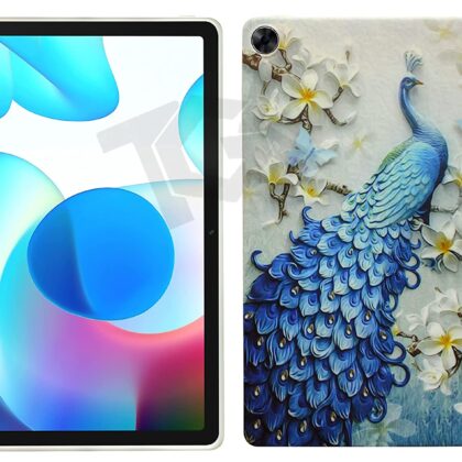 TGK Printed Classic Design Back Case Cover for Realme Pad 10.4 inch (Peacock Pattern)