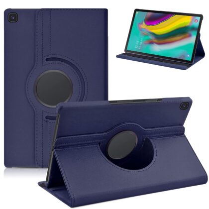 TGK 360 Degree Rotating Leather Smart Case Cover for Samsung Galaxy Tab S5e 10.5 inch Tablet (SM-T720/T725) 2019 Release – Dark Blue