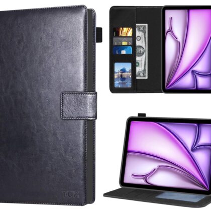 TGK Flip Cover for Apple iPad Air 11 inch M2 2024 (Black, Dual Protection, Pack of: 1)