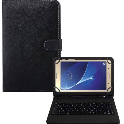 TGK Executive USB Keyboard Tablet Case Folding Book Cover for All 7 inch Tablets – Black