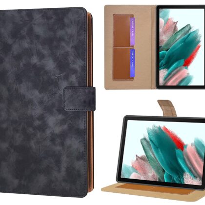 TGK Lightweight Business Design Leather Flip Stand Case Cover for Samsung Galaxy Tab A8 10.5 Inch 2022 (SM-X200/SM-X205/SM-X207) (Black)
