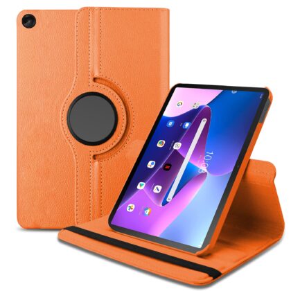 TGK Flip Cover for Lenovo Tab M10 Plus (3rd Gen) 10.61 Inch (Orange, Dual Protection, Pack of: 1)