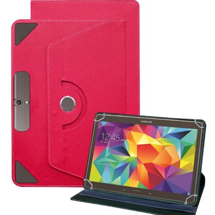 TGK 360 Degree Rotating Leather Rotary Swivel Stand Case Cover for Samsung Galaxy Tab S 10.5 inches SM-T800, SM-T801 (Pink)