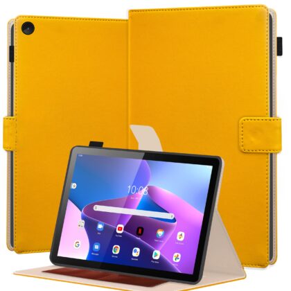 TGK Flip Cover for Lenovo Tab M10 FHD 3rd Gen 10.1 inch TB328FU TB328XU (Yellow, Dual Protection, Pack of: 1)