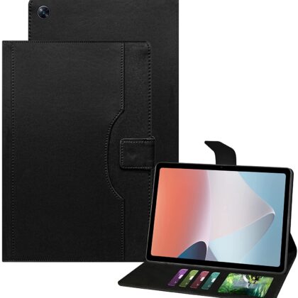 TGK Multi-Angle with Viewing Stand Leather Flip Case Cover for Oppo Pad Air 10.36 inch Tab (Black)