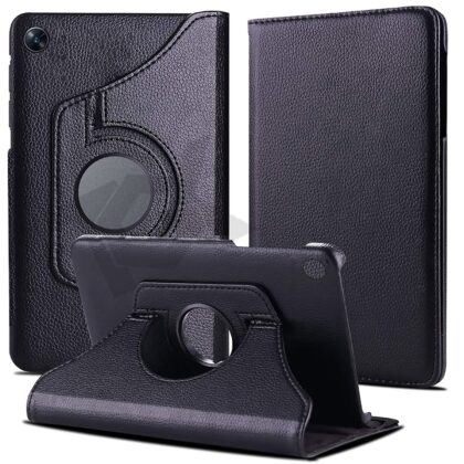 TGK 360 Degree Rotating Leather Smart Rotary Swivel Stand Case Cover for Oppo Pad Air 10.36 inch Tab (Black)