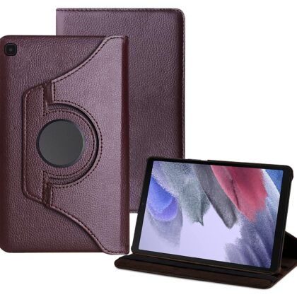 TGK 360 Degree Rotating Leather Stand Case Cover for Samsung Galaxy Tab A7 Lite Cover 8.7 Inch SM-T220/T225 (Brown)