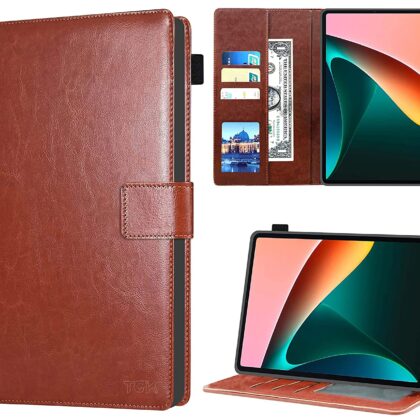 TGK Multi Protective Wallet Leather Flip Stand Case Cover for Xiaomi Mi Pad 5 11″ Tablet, Brown
