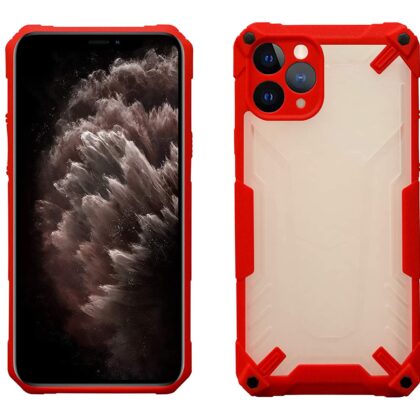 TGK Protective Hybrid Hard Pc with Shock Absorption Bumper Corners Back Case Cover Compatible for iPhone 11 Pro (Red)