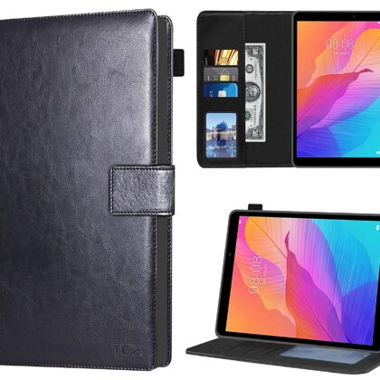 TGK Multi Protective Wallet Leather Flip Stand Case Cover for Huawei MatePad T8 LTE 8 inch, Black
