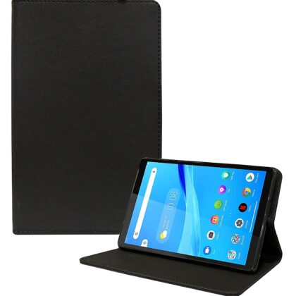 TGK Executive Leather Flip Cover with Silicone Back Case for Lenovo Tab M7 Case 2nd Gen & 3rd Gen Model TB-7305F, TB-7305I, TB-7305X, TB-7306X 7 inch Tablet – Black