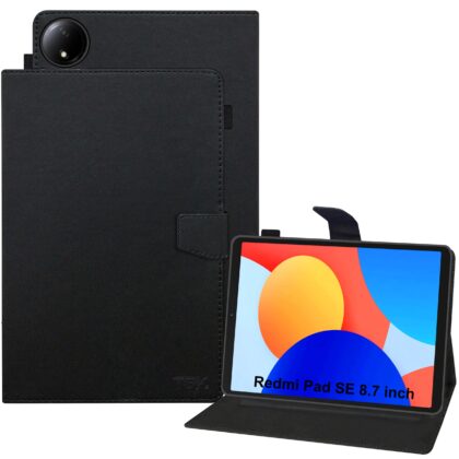 TGK Flip Cover for REDMI Pad SE 8.7 inch Tablet (Black, Cases with Holder, Pack of: 1)