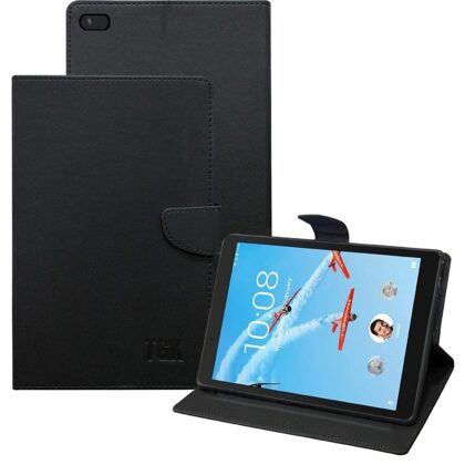 TGK Leather Flip Stand Cover with TPU Back Case for Lenovo Tab E7 Tb-7104I Tablet 7 inch – Black