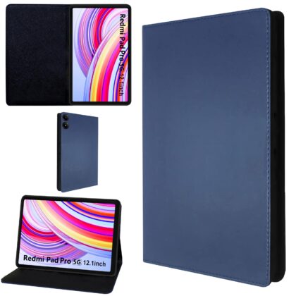 TGK Flip Cover for Redmi Pad Pro 12.1 inch Tablet (Blue, Dual Protection, Pack of: 1)