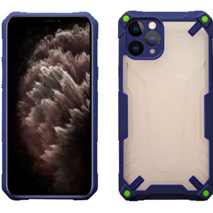 TGK Protective Hybrid Hard Pc with Shock Absorption Bumper Corners Back Case Cover Compatible for iPhone 11 Pro (Dark Blue)