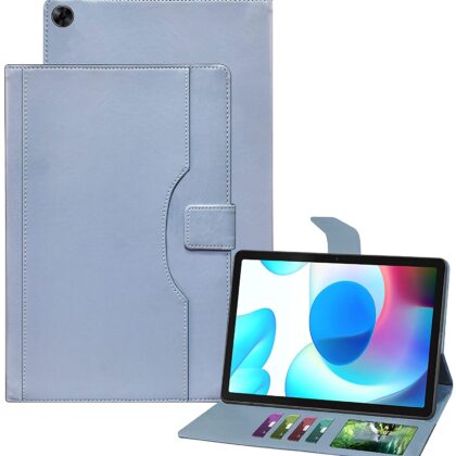 TGK Multi-Angle with Viewing Stand Leather Flip Case Cover for Realme Pad 10.4 inch (Sky Blue)