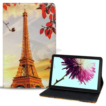 TGK Printed Classic Design Leather Folio Flip Case with Viewing Stand Protective Cover for Lenovo Tab 4 10 Cover / Tab 4 10 Plus (Sunset)