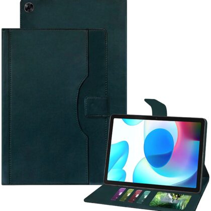 TGK Multi-Angle with Viewing Stand Leather Flip Case Cover for Realme Pad 10.4 inch (Cerulean Blue)