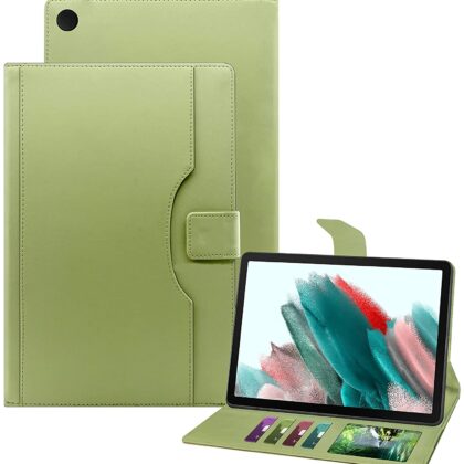 TGK Multi-Angle with Viewing Stand Leather Flip Case Cover for Samsung Galaxy Tab A8 10.5 inch [SM-X200/X205/X207] 2022 (Mint Green)