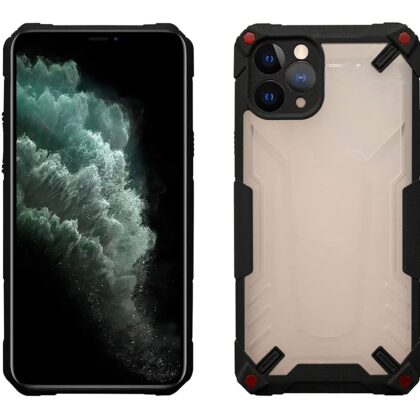 TGK Protective Hybrid Hard Pc with Shock Absorption Bumper Corners Back Case Cover Compatible for iPhone 11 Pro Max 6.5 inch (Black)