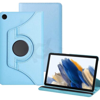 TGK 360 Degree Rotating Leather Stand Case Cover for Samsung Galaxy Tab A8 10.5 Cover 2022 [Model: SM-X200 / SM-X205 / SM-X207] Sky Blue