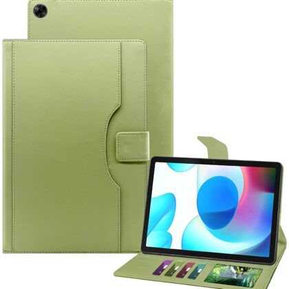TGK Multi-Angle with Viewing Stand Leather Flip Case Cover for Realme Pad 10.4 inch (Mint Green)