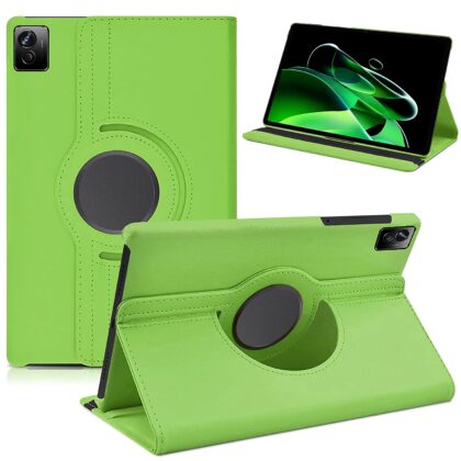 TGK 360 Degree Rotating Leather Smart Rotary Swivel Stand Case Cover for Realme Pad X 11 inch Tab (Green)