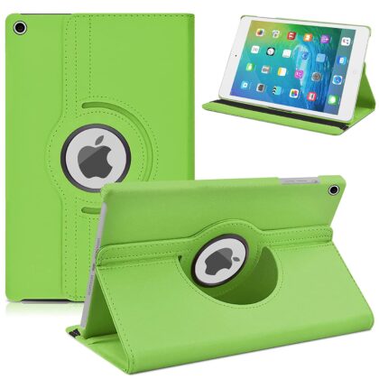 TGK 360 Degree Rotating Leather Smart Case Cover Stand Auto Sleep/Wake Function for iPad Mini 2 Cover, Mini 3, Mini 1 (7.9 Inch) Model A1432 A1454 A1455 A1489 A1490 A1491 A1599 A1600 – Green