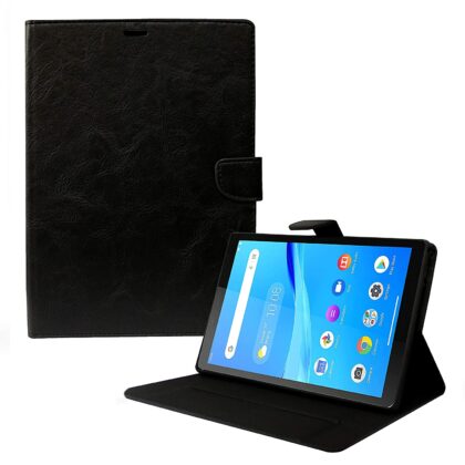 TGK Multipurpose Smart Stand Leather Flip Cover with Silicone Back Case for Lenovo Tab M8 FHD (2nd Gen) TB-8705F TB-8705N – Black