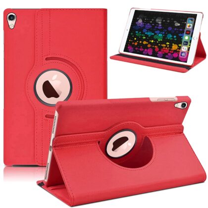 TGK 360 Degree Rotating Leather Auto Sleep Wake Function Smart Case Cover for iPad 10.5 Inch Air 3rd Gen [ PRO 10.5 Air 3 ] 2017 / 2019 MUUL2HN/A MUUK2HN/A MUUJ2HN/A MQDX2HN/A MQDT2HN/A MQDW2HN/A (Red)
