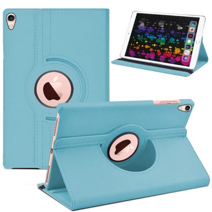 TGK 360 Degree Rotating Leather Auto Sleep Wake Function Smart Case Cover for iPad PRO 10.5 inch (2017) (A1701/A1709) (Sky Blue)